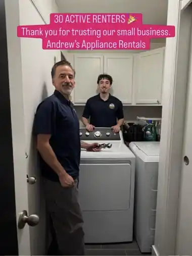 Andrew and his dad celebrating 30 active renters